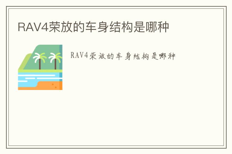 RAV4荣放的车身结构是哪种