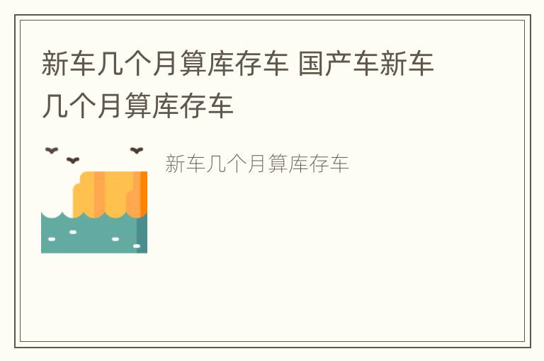 新车几个月算库存车 国产车新车几个月算库存车