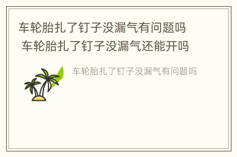 车轮胎扎了钉子没漏气有问题吗 车轮胎扎了钉子没漏气还能开吗