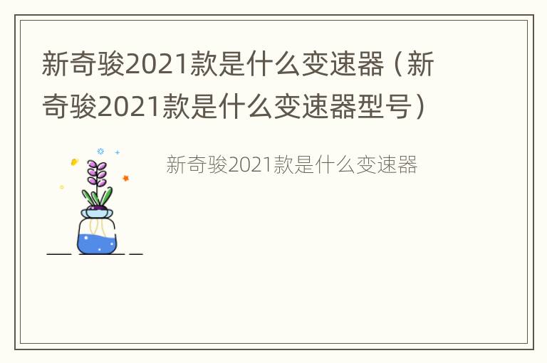 新奇骏2021款是什么变速器（新奇骏2021款是什么变速器型号）