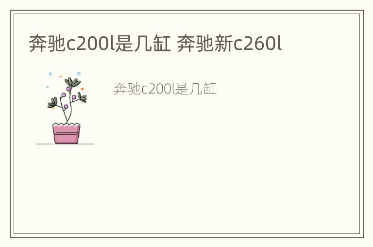 奔驰c200l是几缸 奔驰新c260l