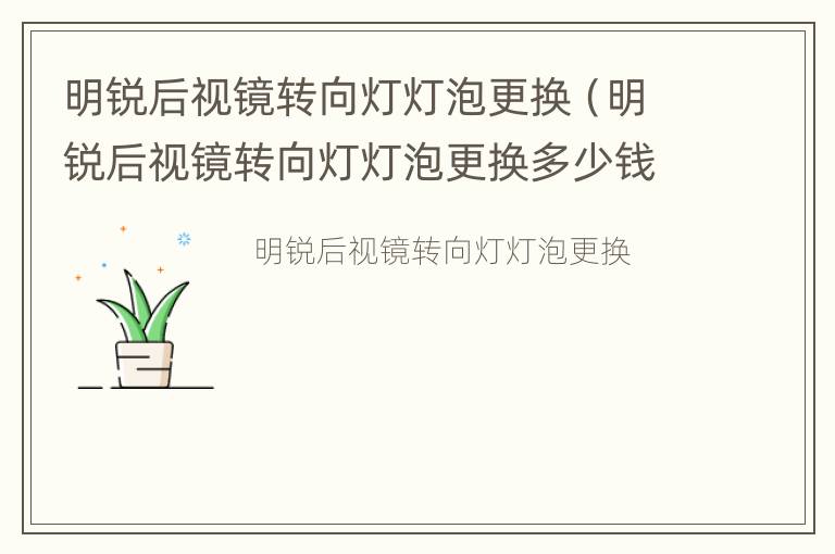 明锐后视镜转向灯灯泡更换（明锐后视镜转向灯灯泡更换多少钱）