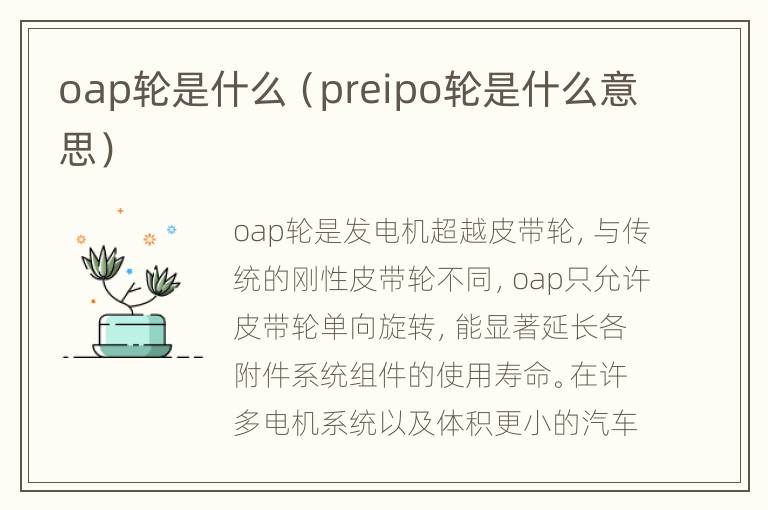 oap轮是什么（preipo轮是什么意思）