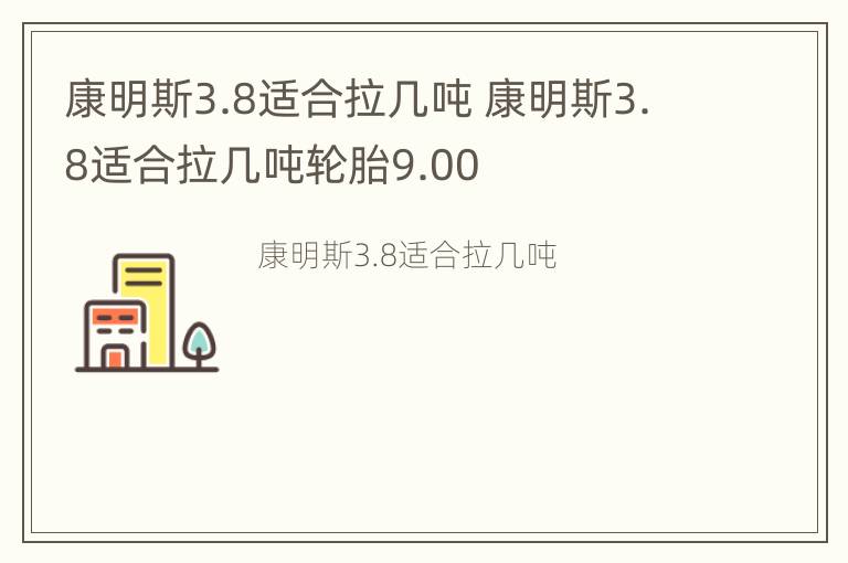 康明斯3.8适合拉几吨 康明斯3.8适合拉几吨轮胎9.00