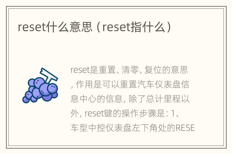 reset什么意思（reset指什么）