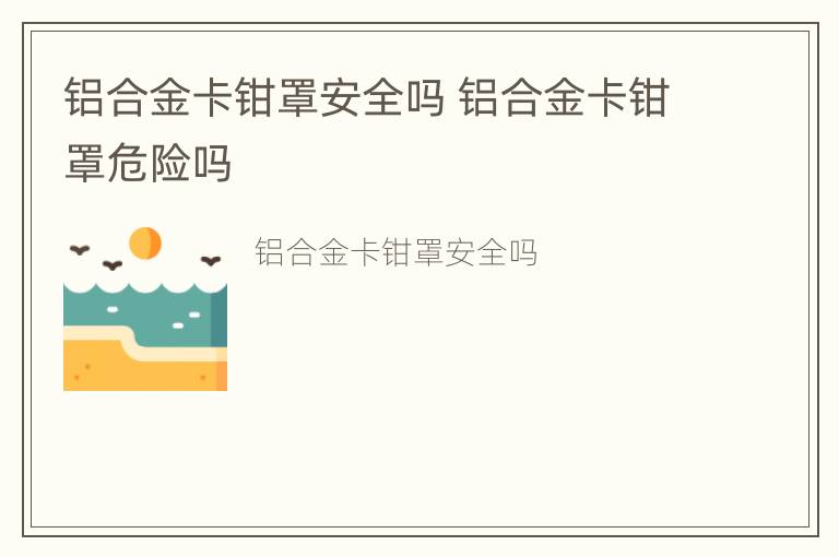 铝合金卡钳罩安全吗 铝合金卡钳罩危险吗