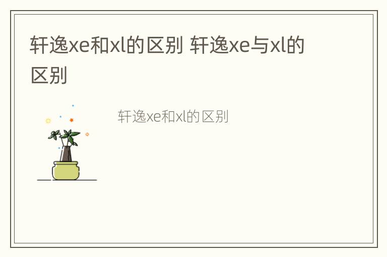 轩逸xe和xl的区别 轩逸xe与xl的区别