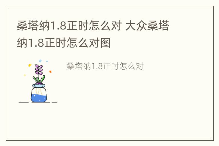 桑塔纳1.8正时怎么对 大众桑塔纳1.8正时怎么对图