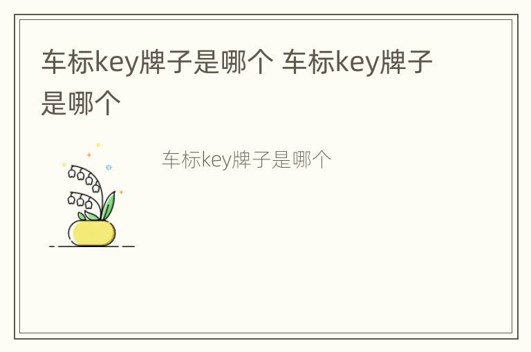 车标key牌子是哪个 车标key牌子是哪个