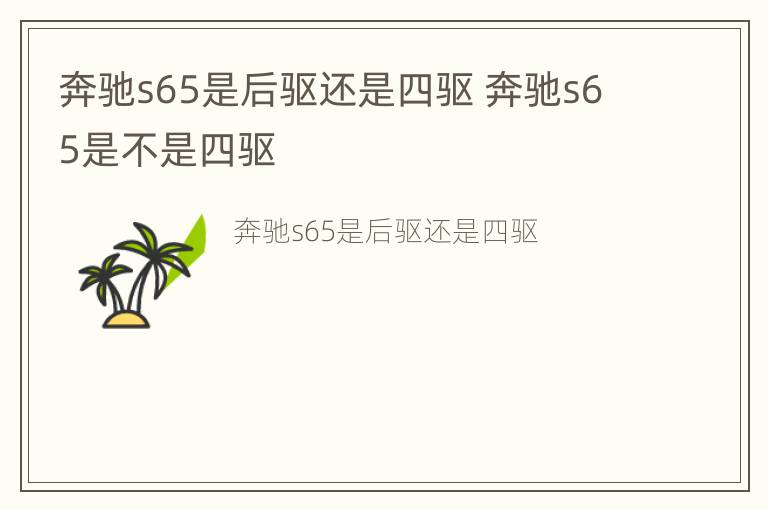 奔驰s65是后驱还是四驱 奔驰s65是不是四驱