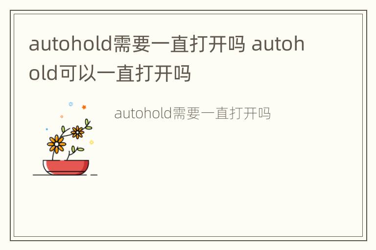 autohold需要一直打开吗 autohold可以一直打开吗