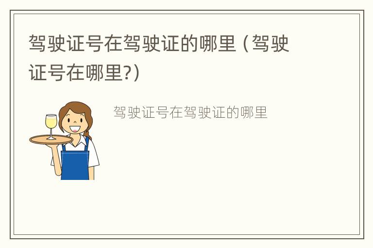 驾驶证号在驾驶证的哪里（驾驶证号在哪里?）