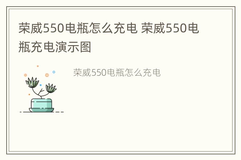 荣威550电瓶怎么充电 荣威550电瓶充电演示图