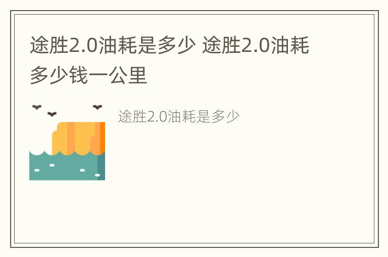 途胜2.0油耗是多少 途胜2.0油耗多少钱一公里