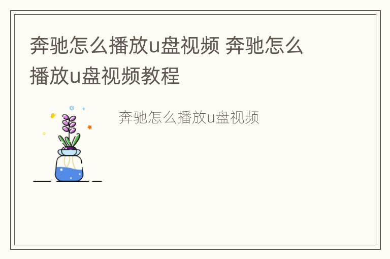 奔驰怎么播放u盘视频 奔驰怎么播放u盘视频教程