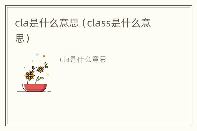 cla是什么意思（class是什么意思）