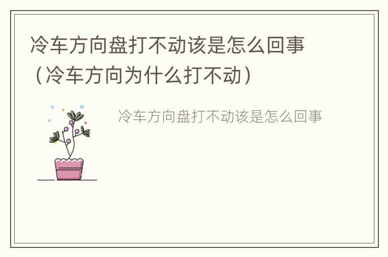 冷车方向盘打不动该是怎么回事（冷车方向为什么打不动）