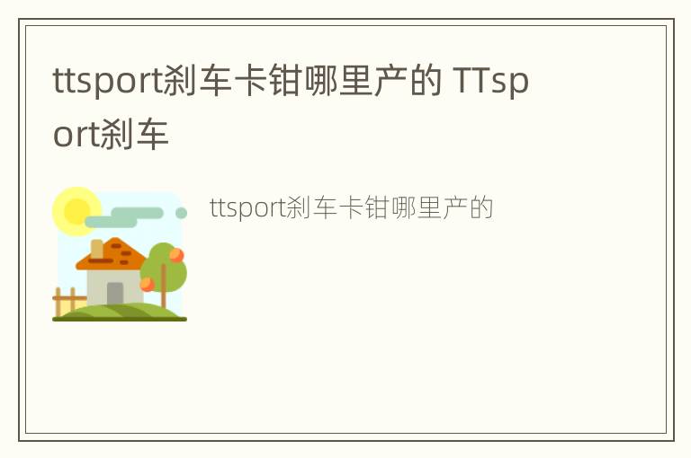 ttsport刹车卡钳哪里产的 TTsport刹车