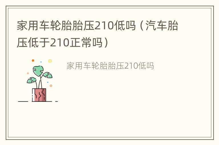 家用车轮胎胎压210低吗（汽车胎压低于210正常吗）