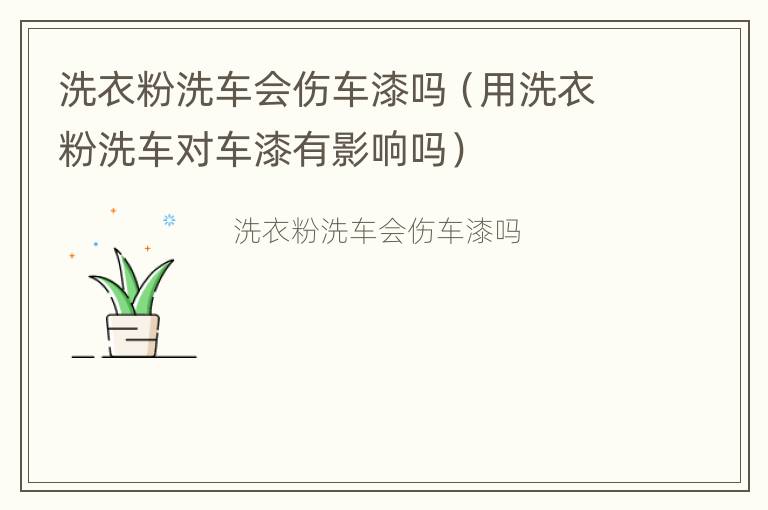 洗衣粉洗车会伤车漆吗（用洗衣粉洗车对车漆有影响吗）