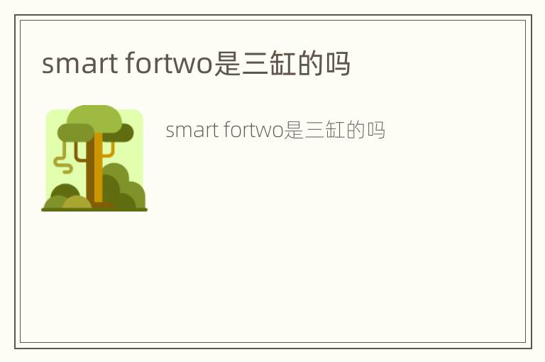 smart fortwo是三缸的吗