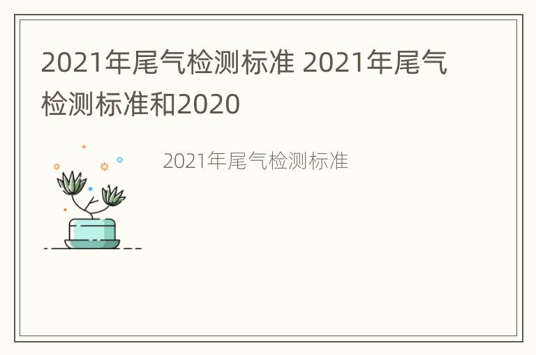 2021年尾气检测标准 2021年尾气检测标准和2020