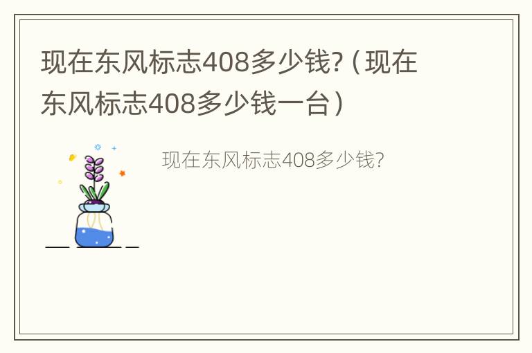 现在东风标志408多少钱?（现在东风标志408多少钱一台）