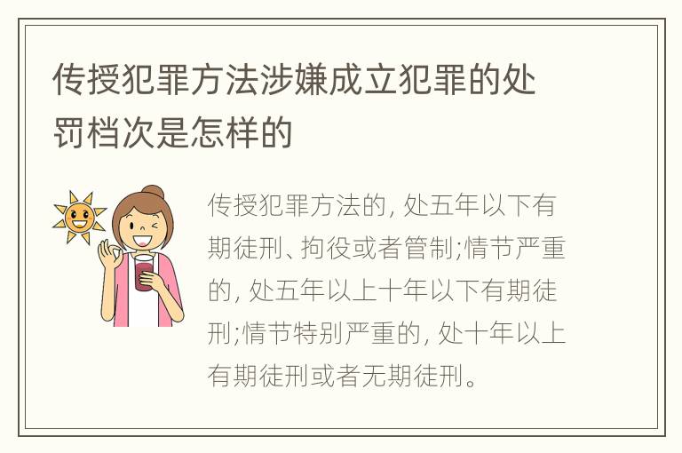 传授犯罪方法涉嫌成立犯罪的处罚档次是怎样的