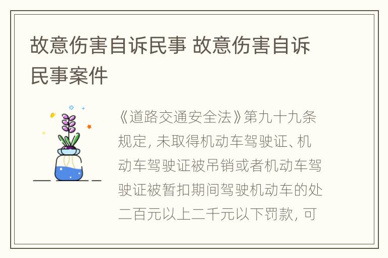 故意伤害自诉民事 故意伤害自诉民事案件