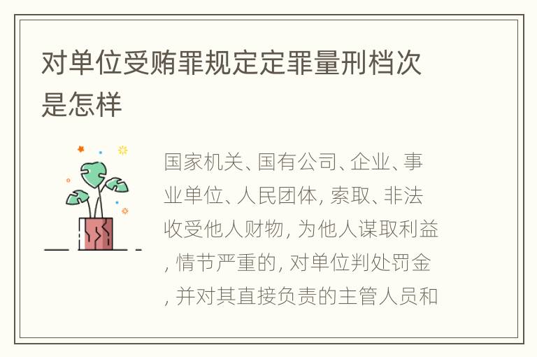 对单位受贿罪规定定罪量刑档次是怎样