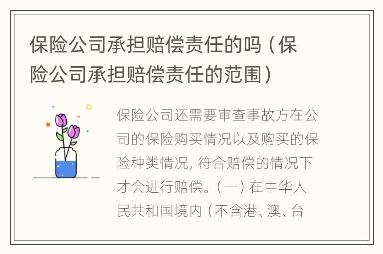 保险公司承担赔偿责任的吗（保险公司承担赔偿责任的范围）