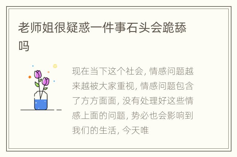 老师姐很疑惑一件事石头会跪舔吗