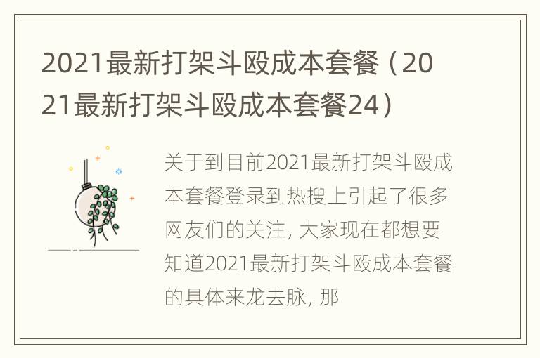 2021最新打架斗殴成本套餐（2021最新打架斗殴成本套餐24）