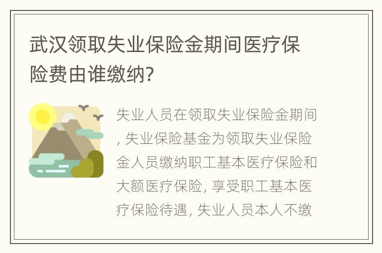 武汉领取失业保险金期间医疗保险费由谁缴纳?