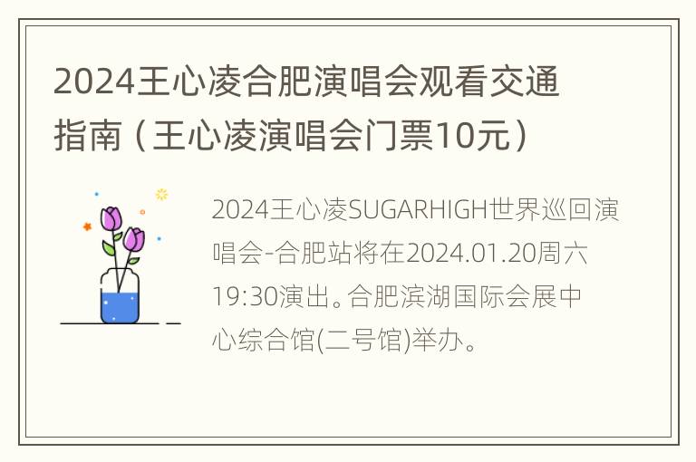 2024王心凌合肥演唱会观看交通指南（王心凌演唱会门票10元）