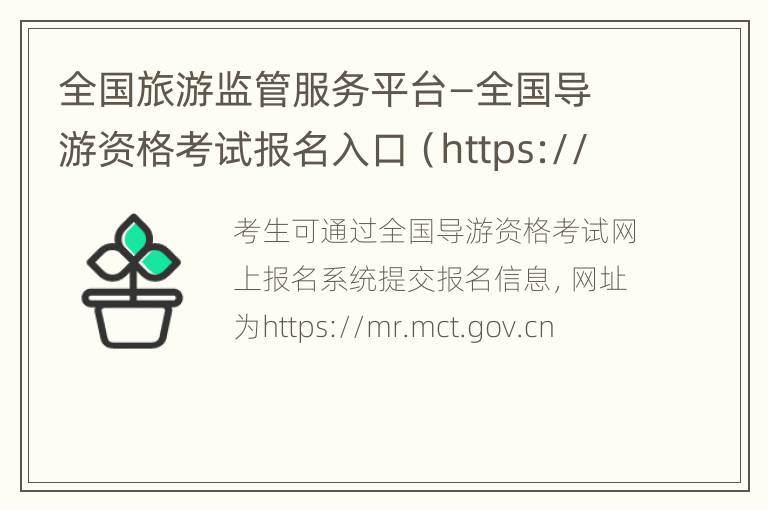 全国旅游监管服务平台—全国导游资格考试报名入口（https://mr.mct.gov.cn）