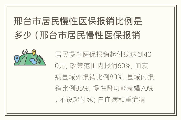 邢台市居民慢性医保报销比例是多少（邢台市居民慢性医保报销比例是多少啊）