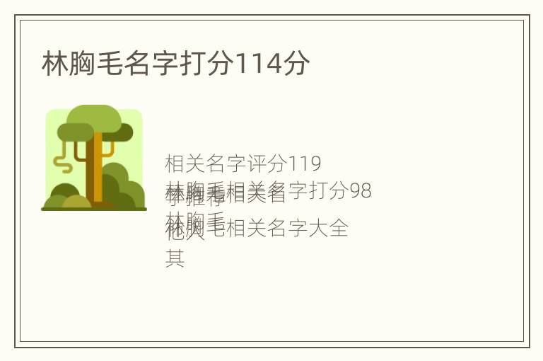 林胸毛名字打分114分