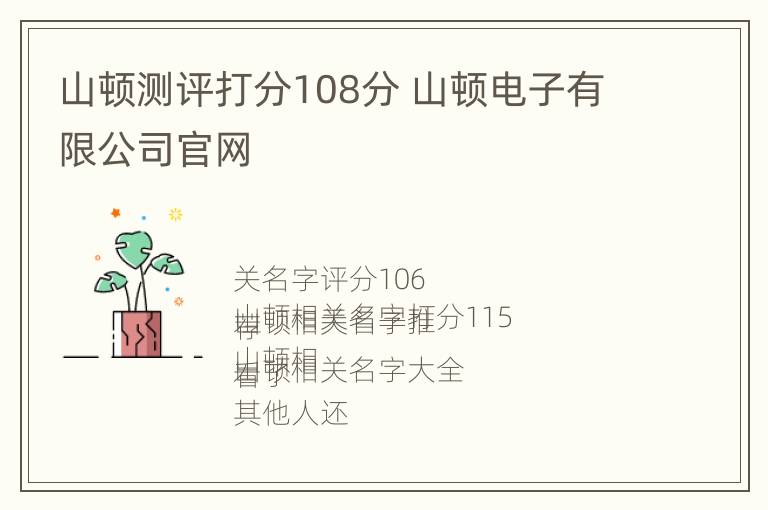 山顿测评打分108分 山顿电子有限公司官网