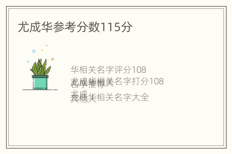 尤成华参考分数115分