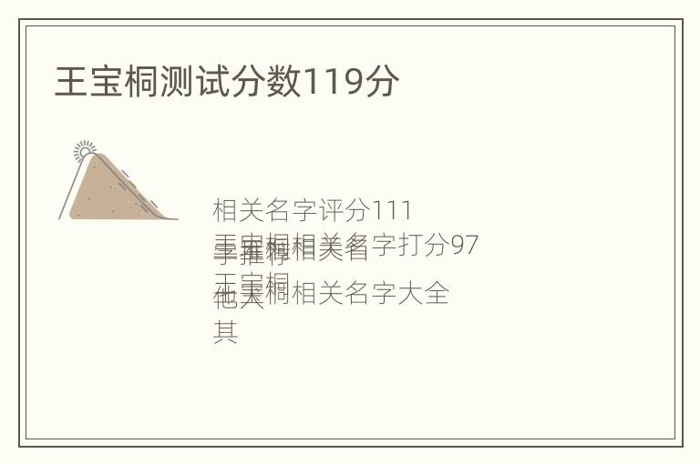 王宝桐测试分数119分