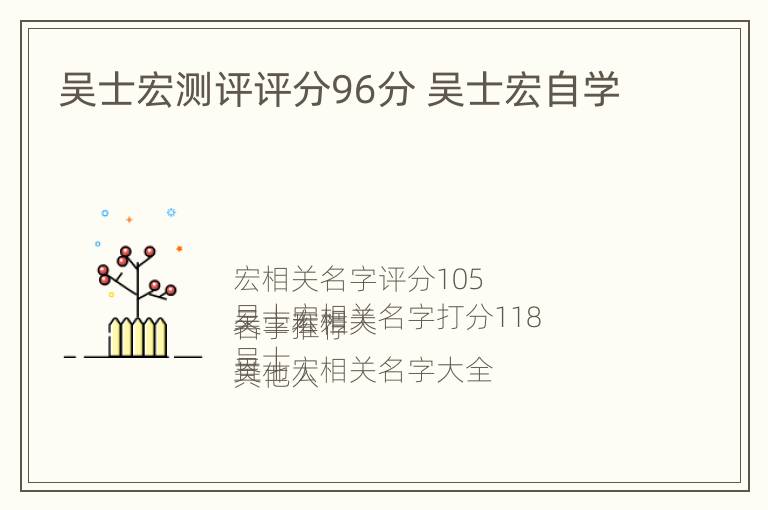 吴士宏测评评分96分 吴士宏自学