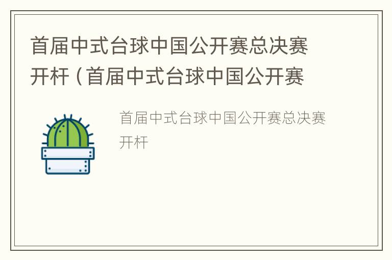 首届中式台球中国公开赛总决赛开杆（首届中式台球中国公开赛总决赛开杆视频）