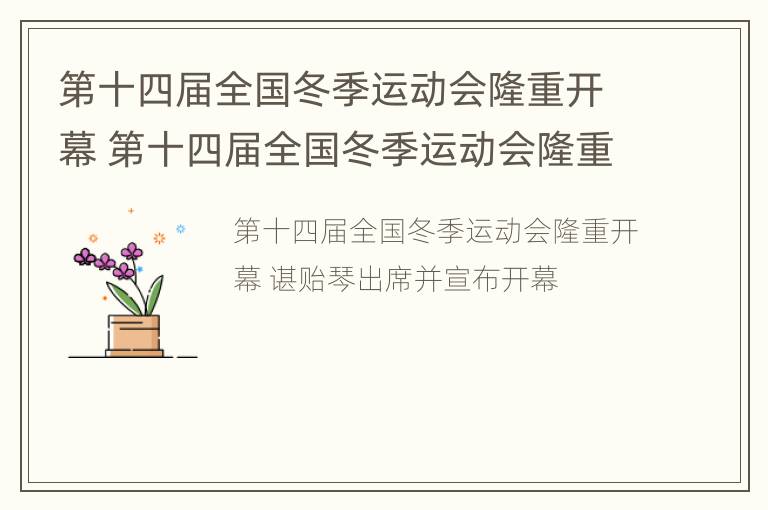 第十四届全国冬季运动会隆重开幕 第十四届全国冬季运动会隆重开幕式