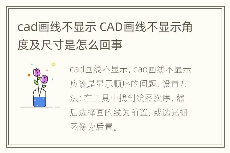 cad画线不显示 CAD画线不显示角度及尺寸是怎么回事