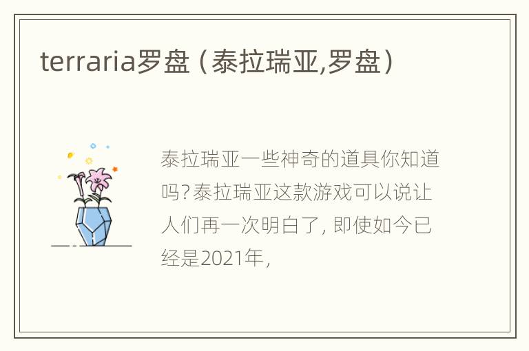 terraria罗盘（泰拉瑞亚,罗盘）