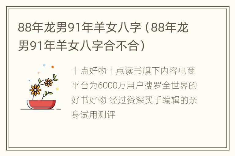 88年龙男91年羊女八字（88年龙男91年羊女八字合不合）