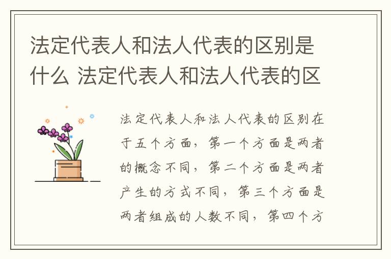 法定代表人和法人代表的区别是什么 法定代表人和法人代表的区别是什么意思