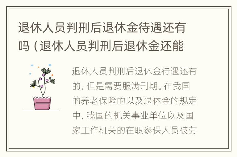 退休人员判刑后退休金待遇还有吗（退休人员判刑后退休金还能继续领取吗?）