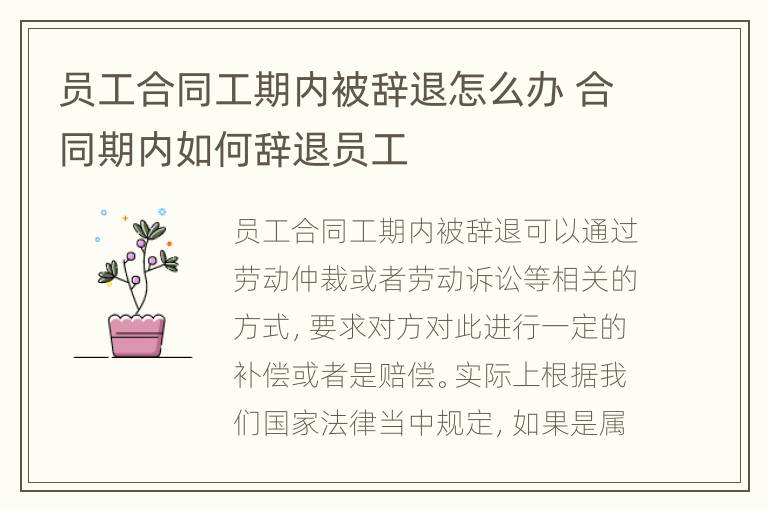 员工合同工期内被辞退怎么办 合同期内如何辞退员工